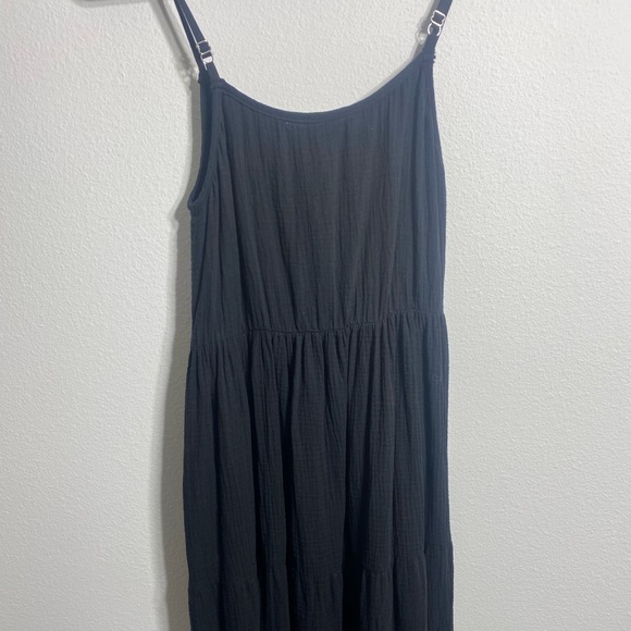 Magaschoni Black Cotton Gauze Midi Dress NWT size small - Picture 2 of 9